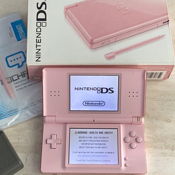 Nintendo DS Lite Pink Console & Charger Box Jelly Belly Ballistic Beans DS Game - Picture 4 of 14